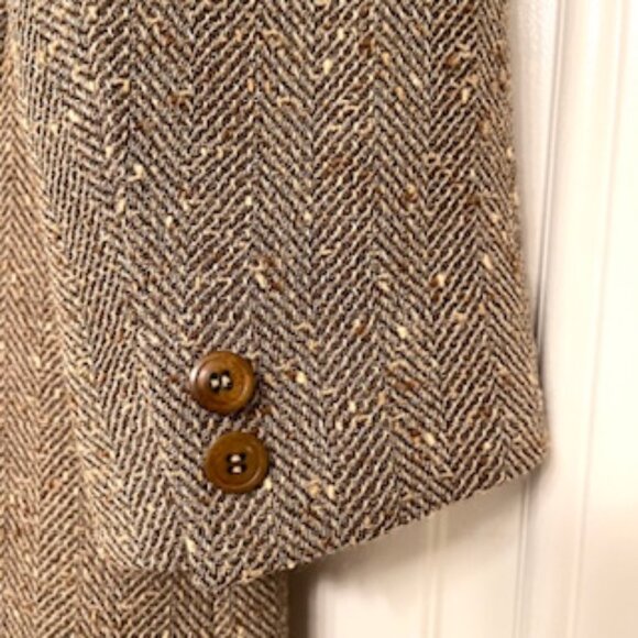 EMANUEL UNGARO Brown Tweed Wool Coat for Women - Picture 5 of 8
